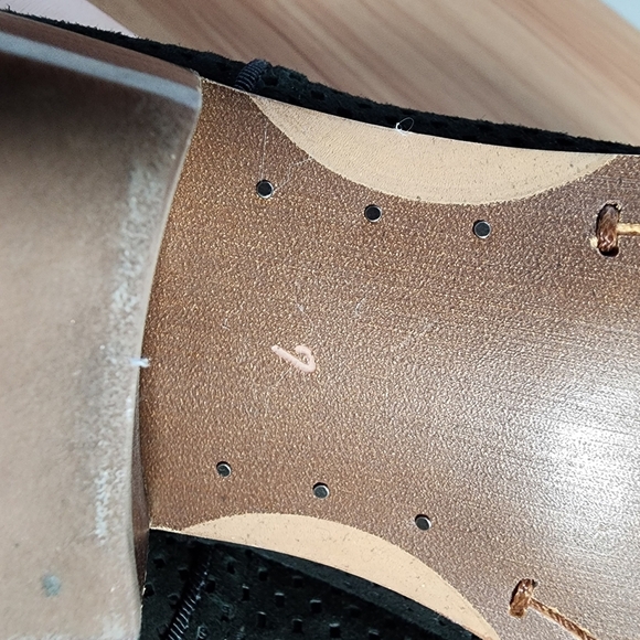 Sam Edelman Black Suede Ankle Boots with Buckle Size 7 - Picture 7 of 7